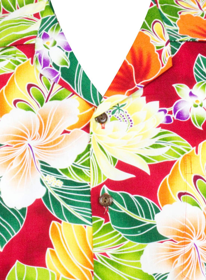 P.L.A. Pacific Legend Original Hawaiihemd Kurzarm Herren Kurzarm Button-Down Front-Tasche Hawaii-Pri