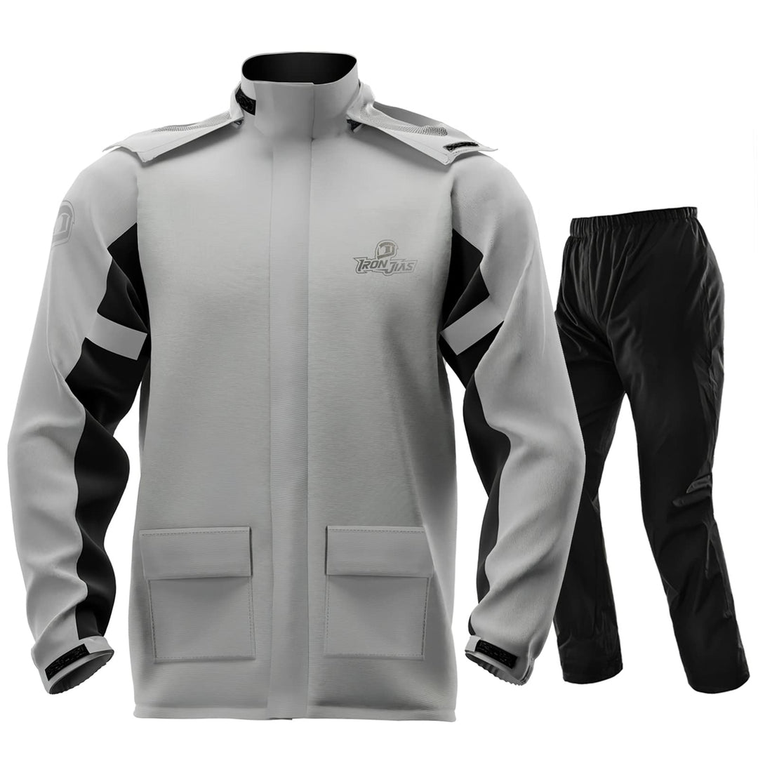 IRON JIA’S Regenanzug Herren Motorrad Regenjacke Wasserdichter Winddicht Atmungsaktiver Reflektieren