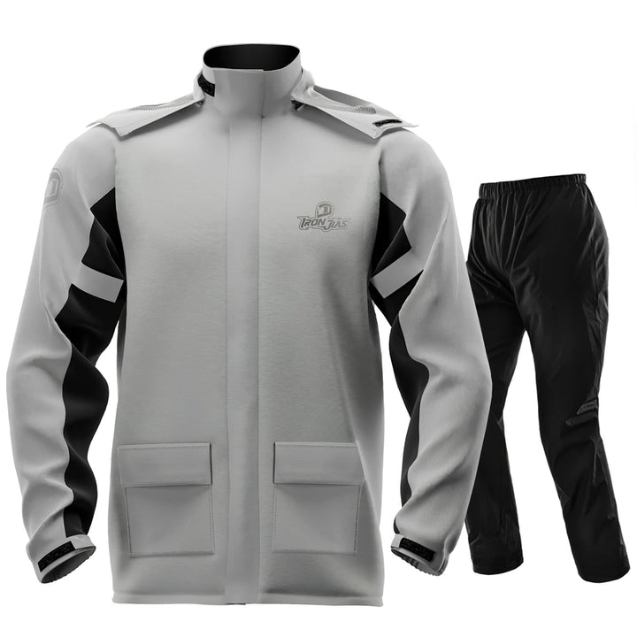 IRON JIA’S Regenanzug Herren Motorrad Regenjacke Wasserdichter Winddicht Atmungsaktiver Reflektieren