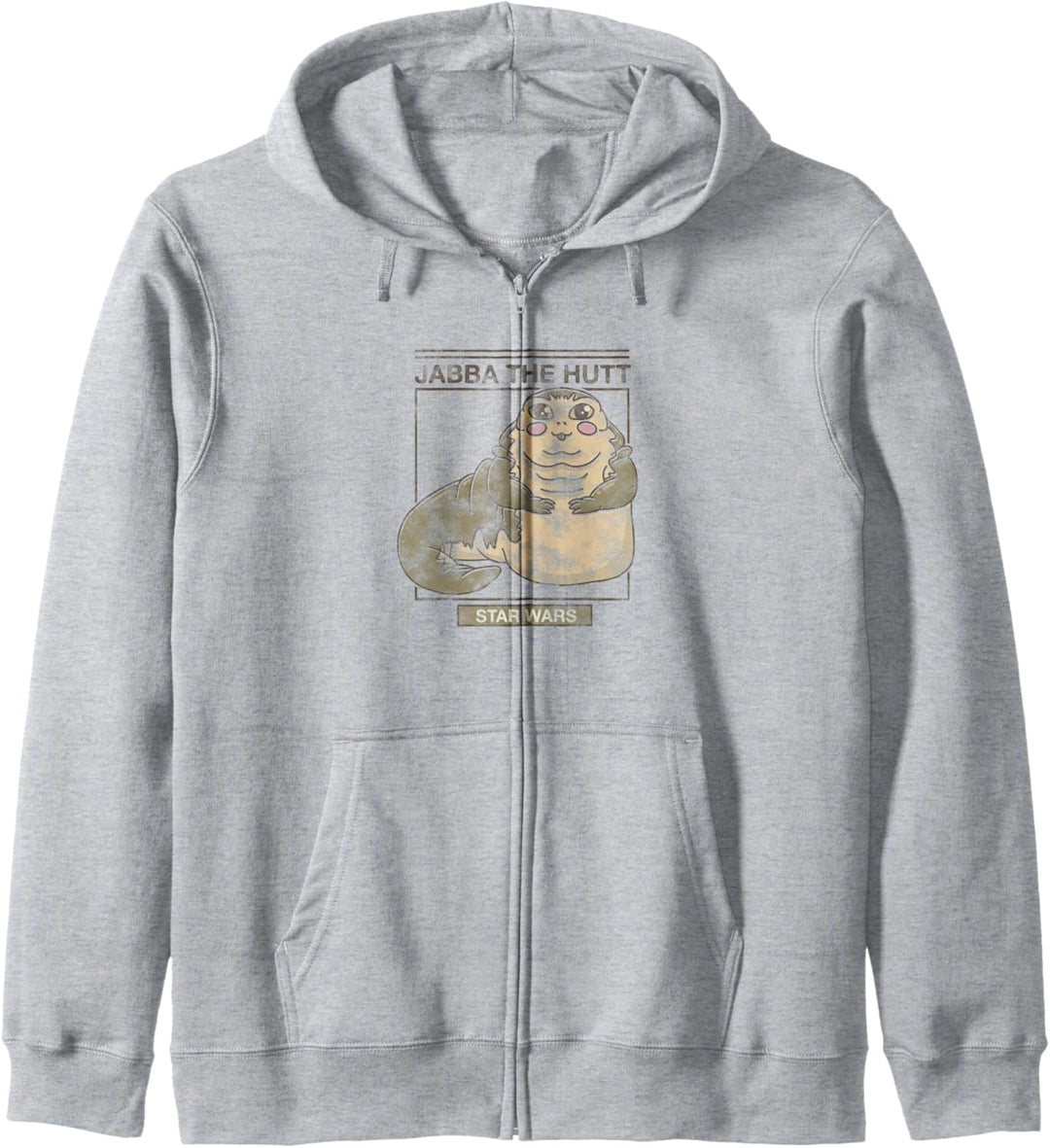 Star Wars Jabba The Hutt Cartoon Cute Portrait Grid Kapuzenjacke