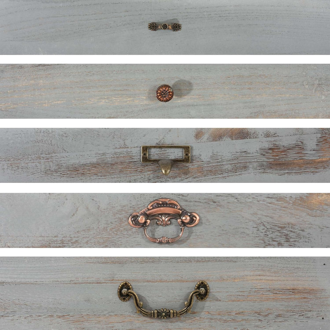 Mendler Regal Standregal Pflanzregal Blumenständer, 169x43x32cm, Shabby-Look, Vintage - grau