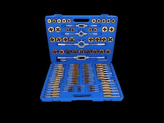 BRILLIANT TOOLS BT101985 TiN Gewindeschneidwerkzeug-Satz, 110-tlg. [Powered by KS Tools]