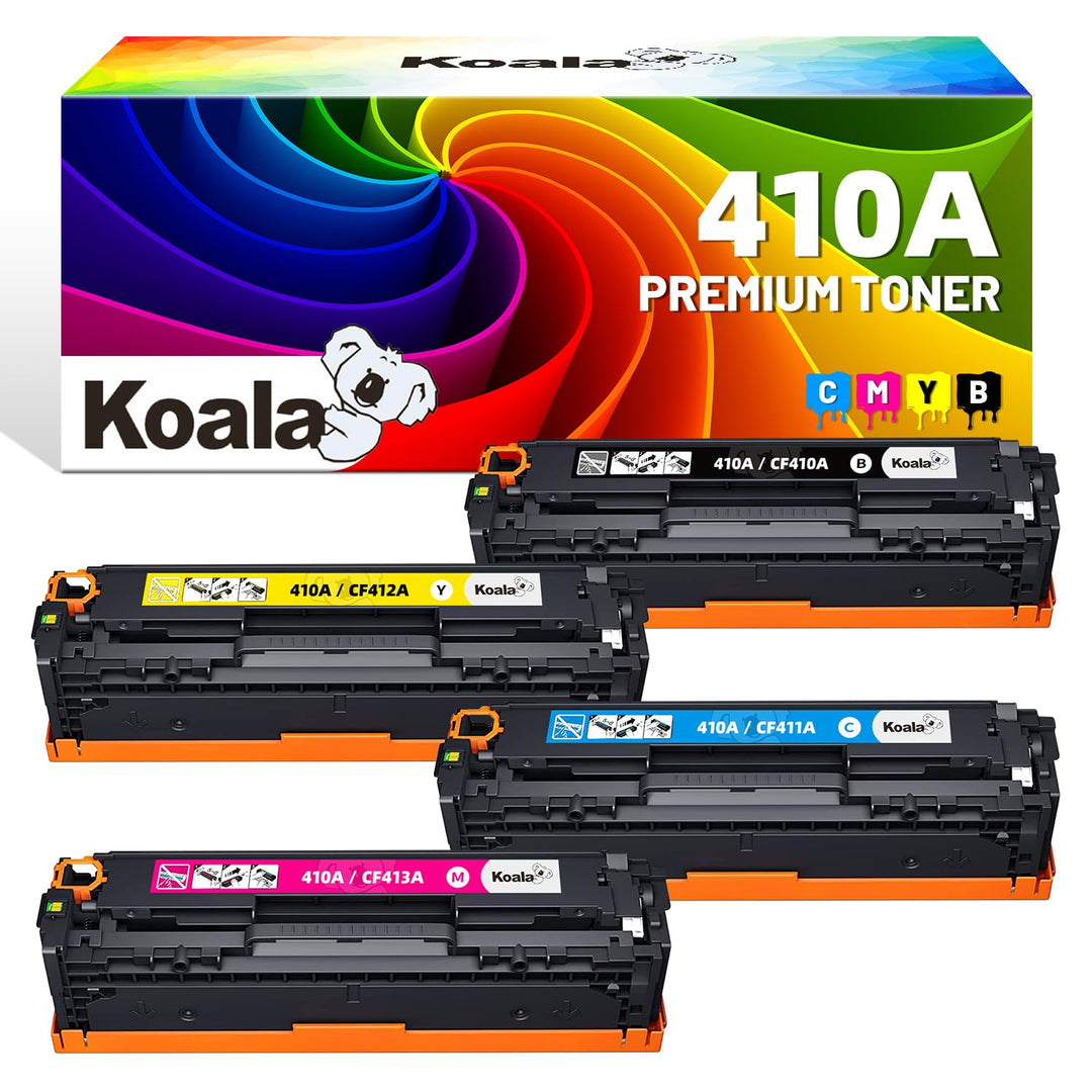 Koala Kompatibel Tonerkartusche als Ersatz HP 410A CF410A CF411A CF412A CF413A für Color LaserJet Pr