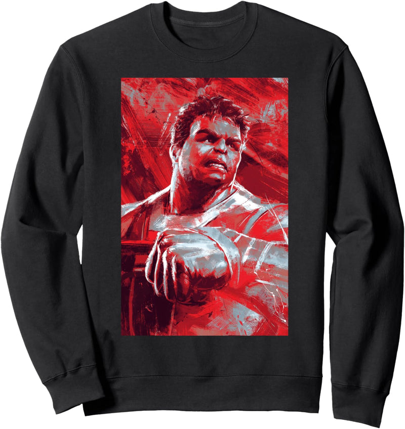 Marvel Avengers Hulk Red Painted Portrait Sweatshirt