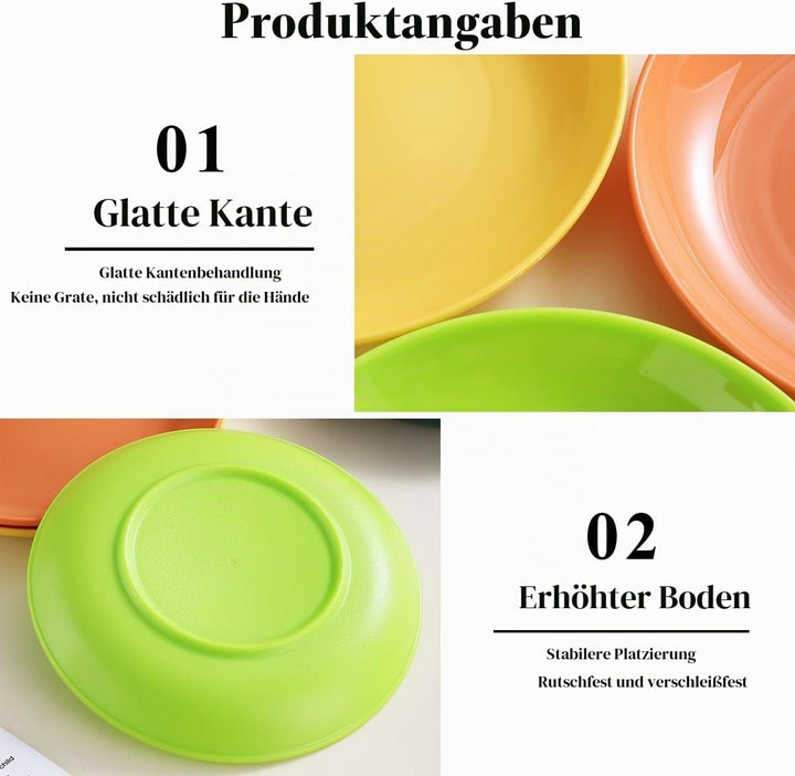 Evanda Camping Besteck Set 20 teilig, wiederverwendbarer Leichter Becher, Teller und Edelstahlbestec