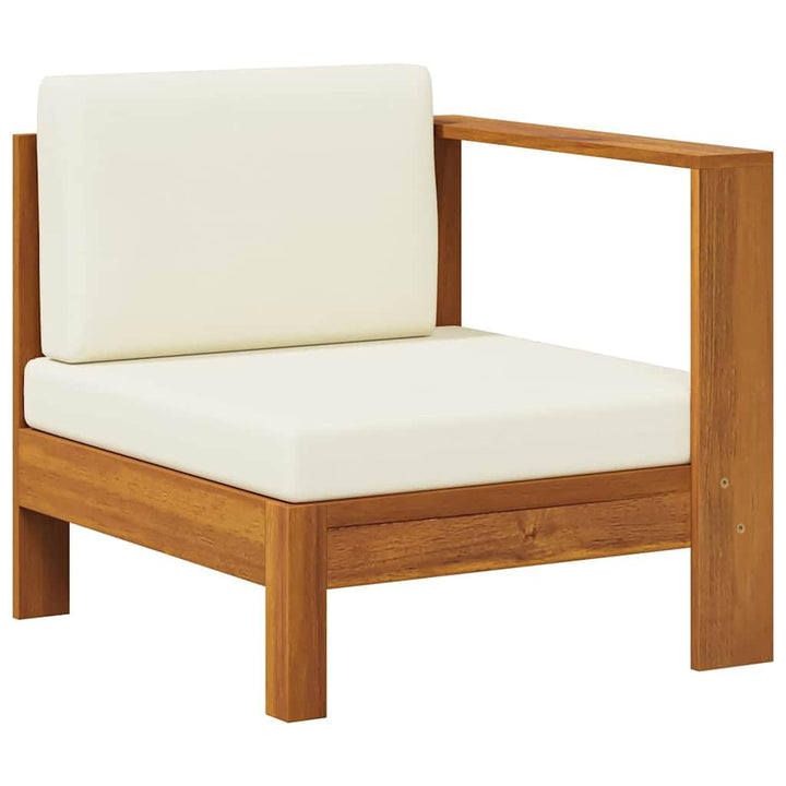 vidaXL Akazienholz Massiv Mittelsofa mit 1 Armlehne Sofa Lounge Gartensofa Einzelsofa Gartenmöbel Lo