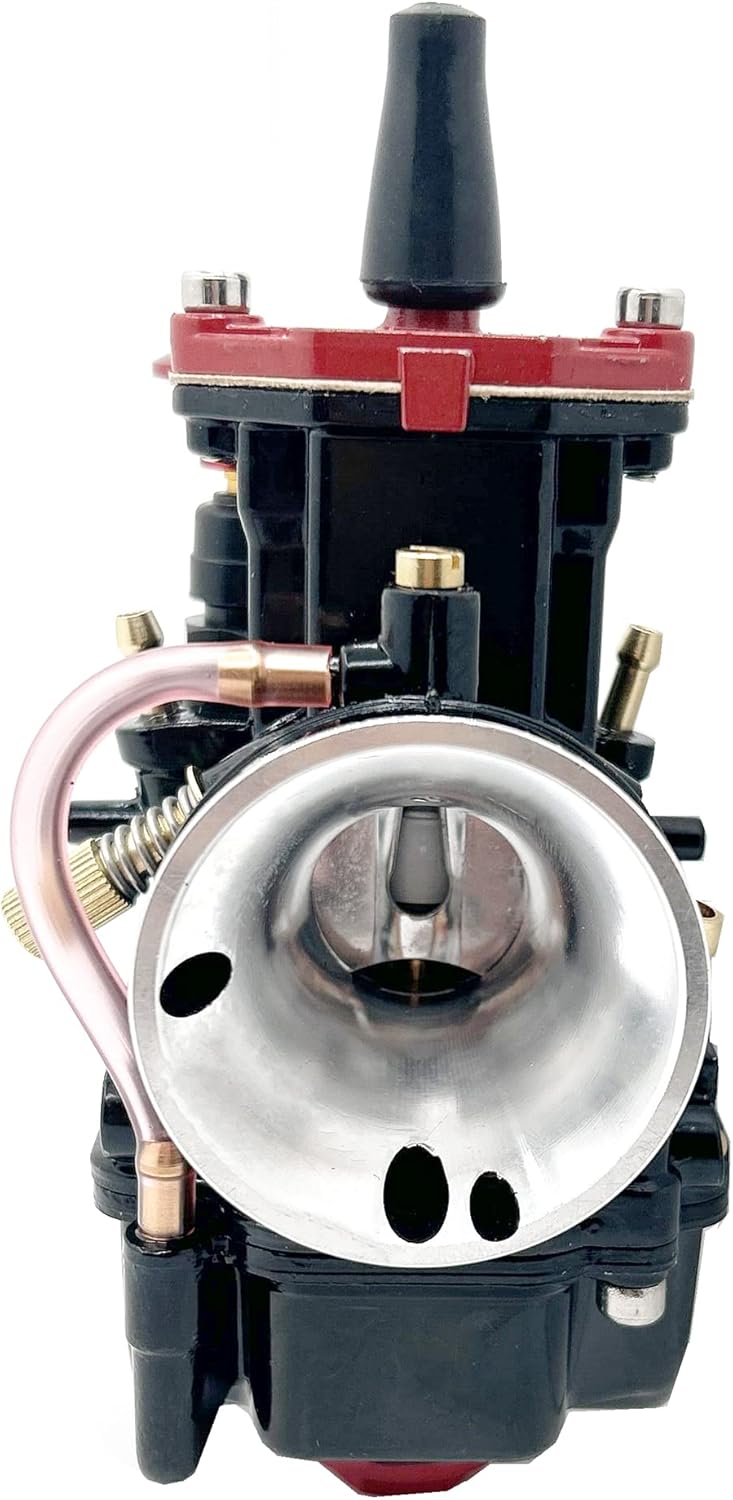 Hippotech Vergaser PWK 21 mm Motorradvergaser, für 50 cc bis 100 cc Power Jet Vergaser Carb Racing U