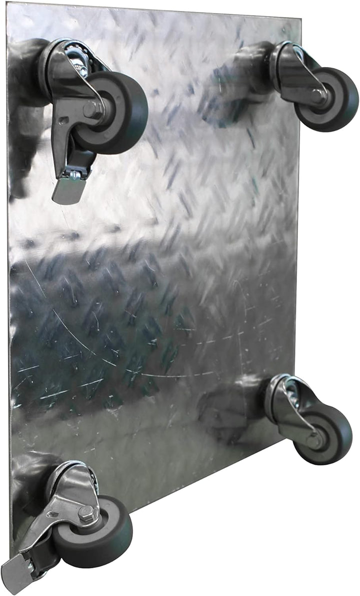 Pflanzenroller AluRiffelblech Q200 bis200kg Blumenroller Untersetzer Quadrat Indoor Outdoor