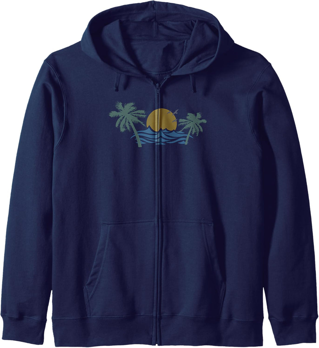 Cool Breeze Ocean Waves Sun And Palms Kapuzenjacke