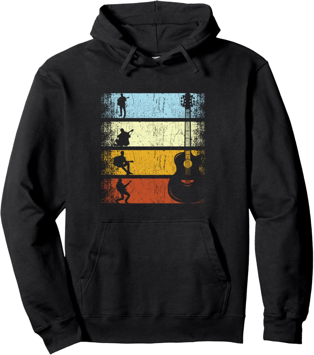 Retro Vintage Gitarrist Gitarre Musiker Gitarristen Geschenk Pullover Hoodie