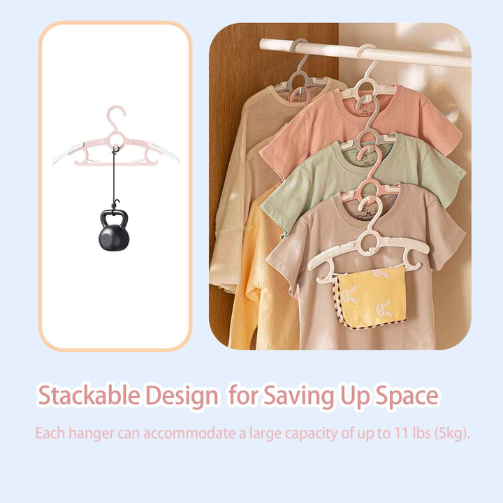 ManGotree Baby Kleiderbügel für Kinderzimmer Kleiderschrank, 28cm-36.8cm Einstellbare Anti-Rutsch-Ki
