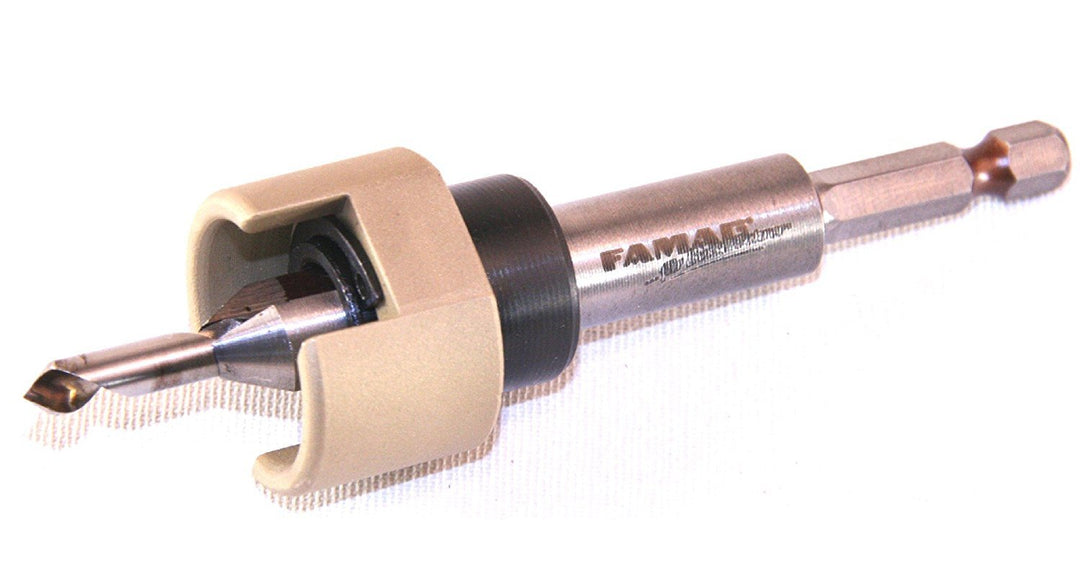 FAMAG 3577 Bohrer-Senker-Satz 5mm mit Tiefenanschlag, Senkdurchmesser 12mm Boher-Senker-Satz 5mm, Bo