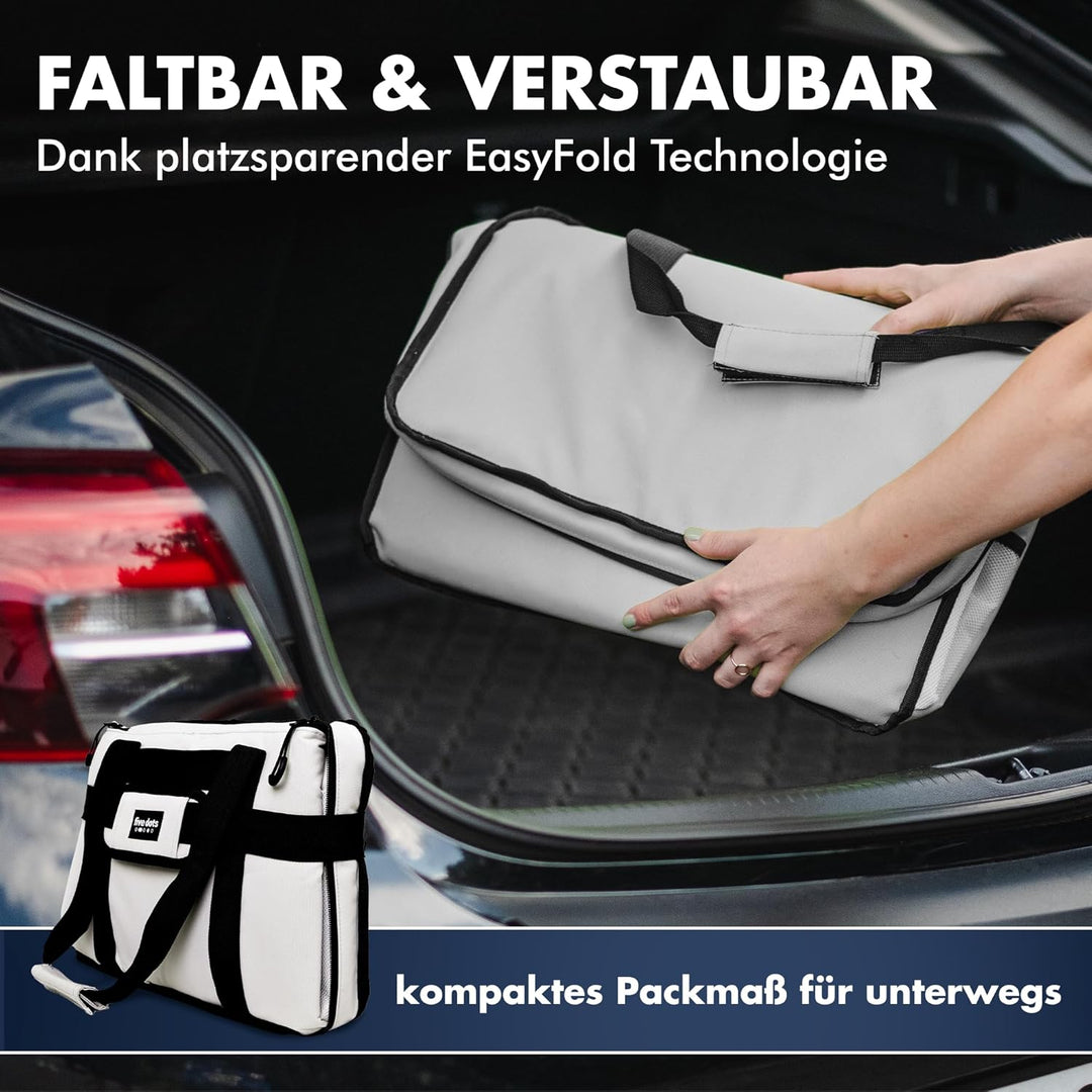 Kühltasche faltbar zum Einkaufen & Picknick - Kühltasche gross Auto als Thermotasche & Picknicktasch
