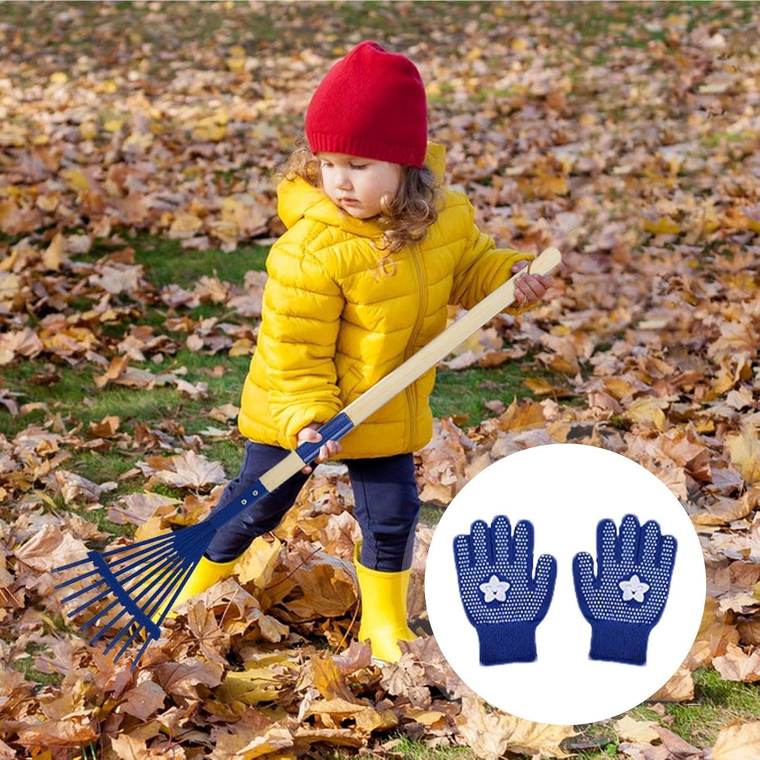 Kinderrechen, Gartenwerkzeug, Spielzeug, Rechen für die Gartenarbeit, Gartenrechen für Kinder, Rasen
