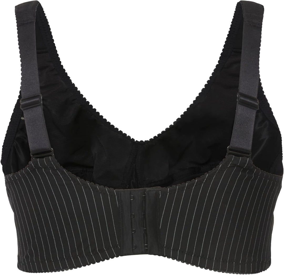 Ulla Popken Damen Entlastungs-BH, Ohne Bügel, Strassanhänger, Cup C - G Bra (1er Pack) 95B Schwarz,