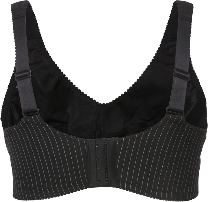 Ulla Popken Damen Entlastungs-BH, Ohne Bügel, Strassanhänger, Cup C - G Bra (1er Pack) 90D Schwarz,