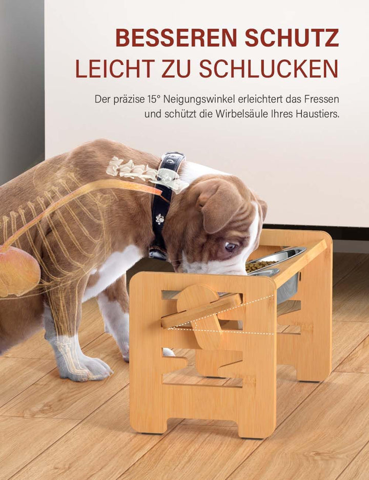 Vantic Hundenapf erhöht mit Ständer, Hundebar höhenverstellbar Futternapf für grosse und extra gross