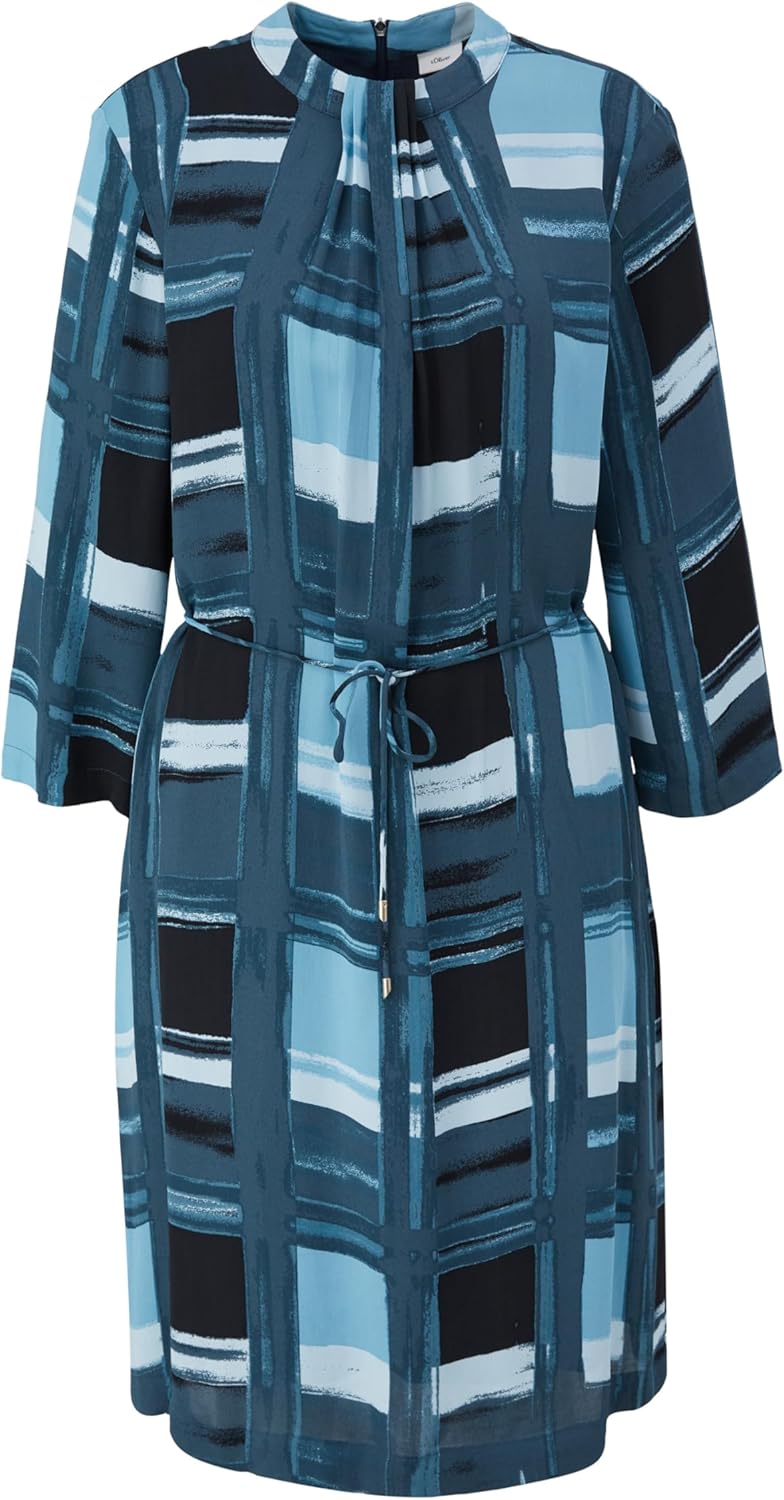 s.Oliver BLACK LABEL Damen 2121470 Kleider kurz 46 Blau 58a7, 46 Blau 58a7