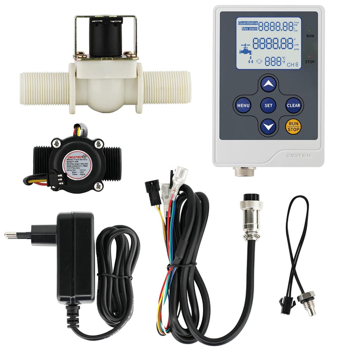 Wasserdurchflussmesser, LCD-Display, Controller + G3/4 Zoll Wasserhall-Sensor, Durchflussmesser, Zäh