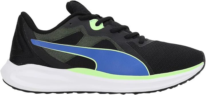 PUMA Herren Twitch Runner Fresh Strassen-Laufschuh 42 EU Puma Black Royal Sapphire Fizzy Lime, 42 EU