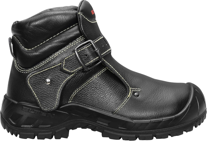ELTEN Sicherheitsschuhe CARL S3 HI, Damen und Herren, Leder, Stahlkappe, leicht, robust, Schwarz, Gr