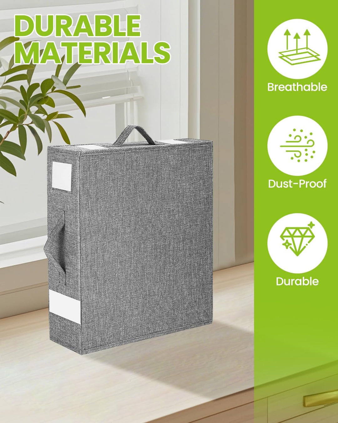 3 Stück Aufbewahrung Bettwäsche Organizer, Linen Bed Sheet Organiser Box, Faltbarer Aufbewahrungstas