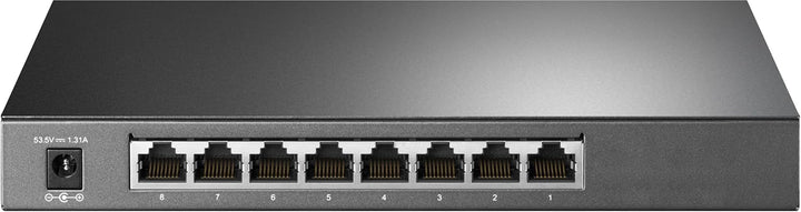 TP-Link TL-SG2008P 8-Port Smart Managed Netzwerk LAN Switch mit 4 PoE+ Ports (62 Watt, IEEE-802.3af/