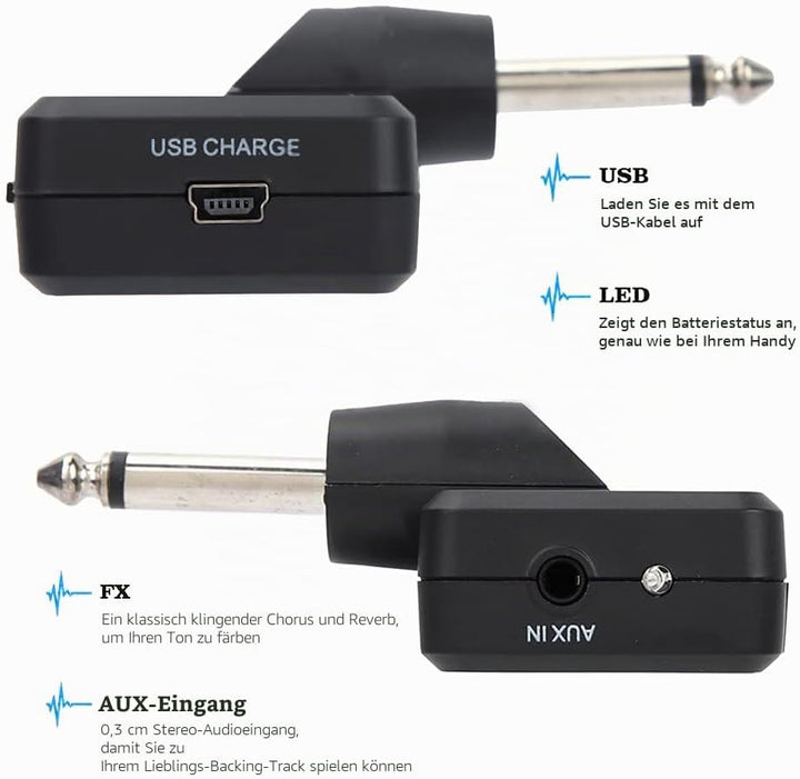 Gitarren-Kopfhörerverstärker, Tragbarer Gitarrenverstärker, Mini-Plug-Gitarrenverstärker, Wiederaufl