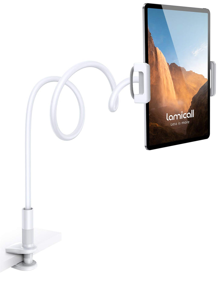 Lamicall Tablet Halter, Schwanenhals Tablet Halterung - Flexible Einstellbare Lazy Lang Arm Ständer
