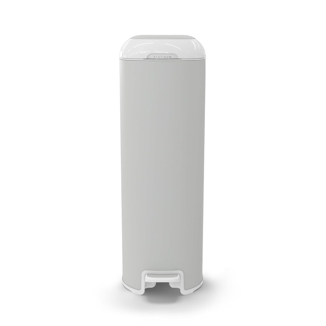 Diaper Genie Platinum Edelstahl Windeleimer mit Fusspedal, neuartiges System mit abreissbaren Beutel