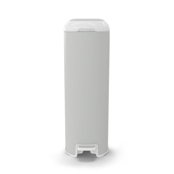 Diaper Genie Platinum Edelstahl Windeleimer mit Fusspedal, neuartiges System mit abreissbaren Beutel