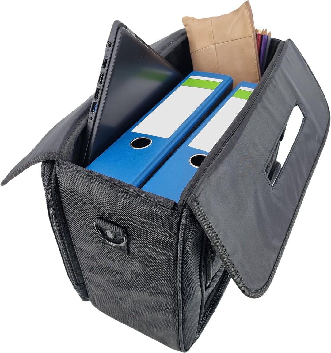 Soft Pilotenkoffer aus RPET in schwarz 46208 | Leichtgewicht mit Laptopfach, Fächertasche, Schulterg