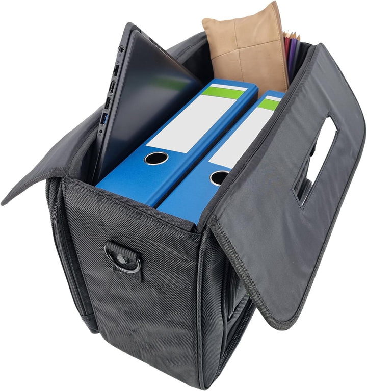 Soft Pilotenkoffer aus RPET in schwarz 46208 | Leichtgewicht mit Laptopfach, Fächertasche, Schulterg