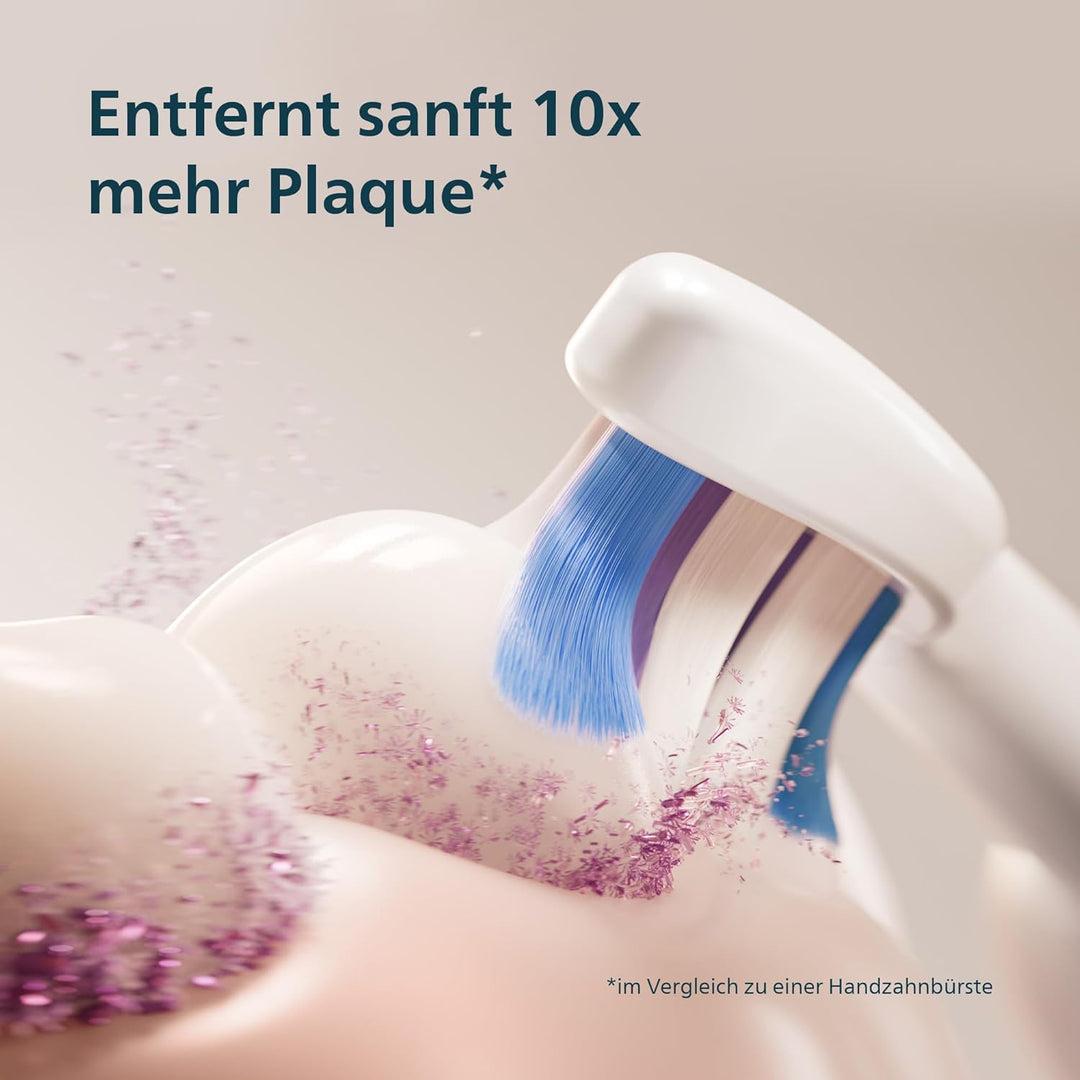 Philips Sonicare 6100 elektrische Zahnbürste, Schallzahnbürste mit 2 Putzmodi und 3 Intensitätsstufe