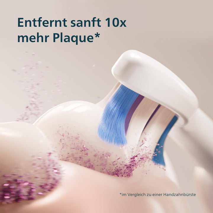 Philips Sonicare 6100 elektrische Zahnbürste, Schallzahnbürste mit 2 Putzmodi und 3 Intensitätsstufe