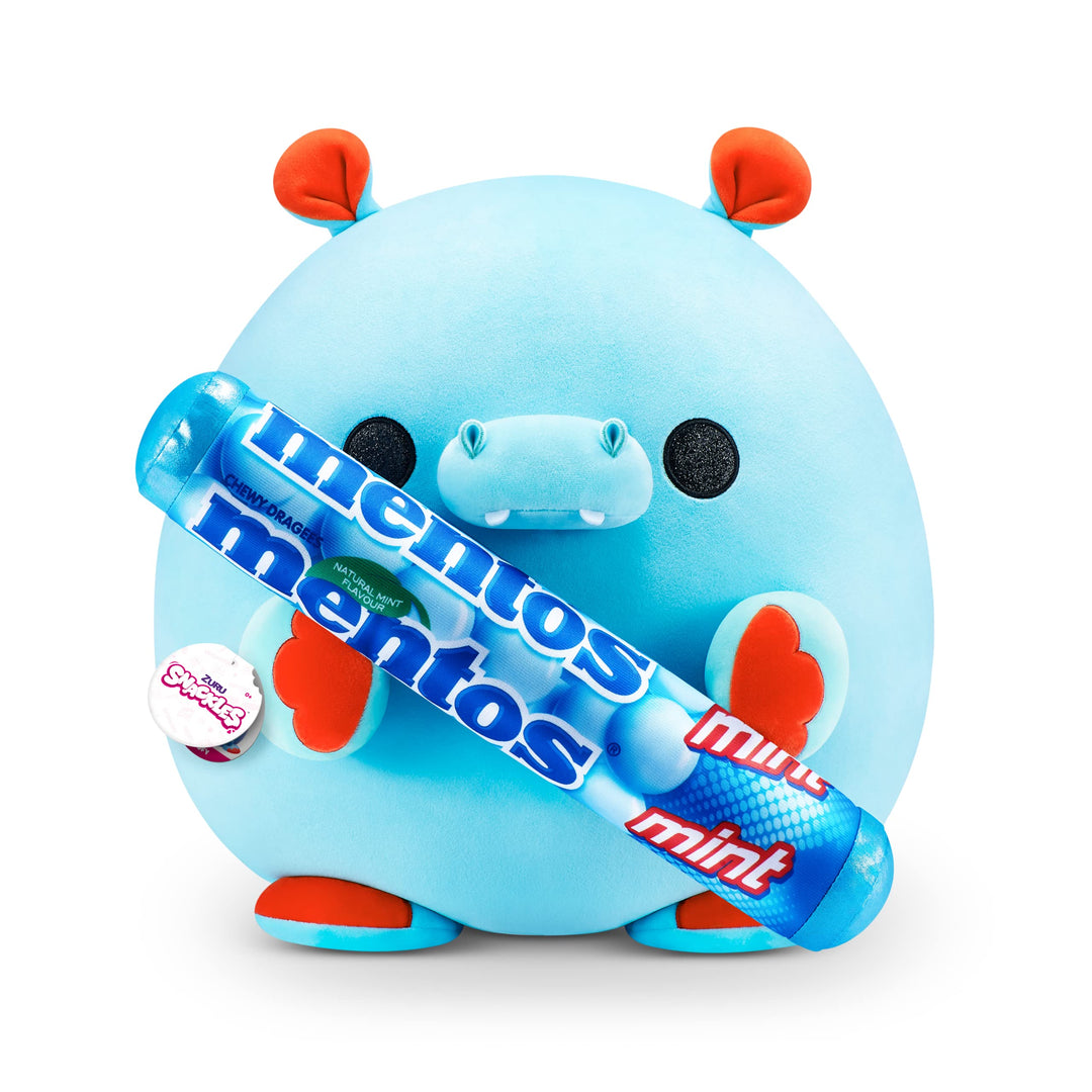 Snackles gross Hugh, Nilpferd (Mentos) ZURU, 35 cm grossen Plüschtier (Nilpferd) Hippo, Hippo