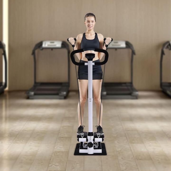 Up-Down Stepper mit Lenker-Swing und Widerstandsbänder - Trainingseinheit, Tragfähigkeit 150kg für Z