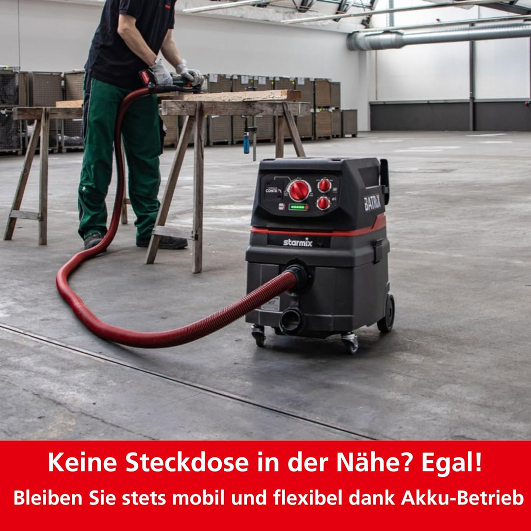 Starmix ISC BATRIX M 36-18V - Akku-Nass- und Trockensauger Staubsauger - kabelloser Sauger für den B