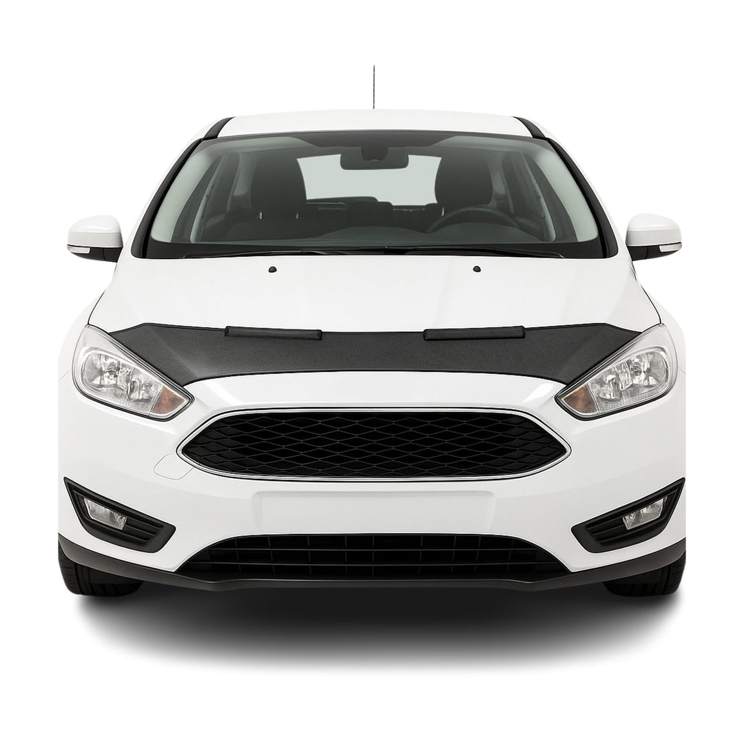 OMAC Haubenbra Steinschlagschutz Bonnet Bra kompatibel mit Ford Focus 2016-2018 Carbon Halb Carbon O
