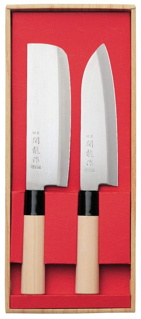 SEKIRYU [ Santoku + Nakiri ] 2 japanische Messer / Küchenmesser MADE IN JAPAN # SR600