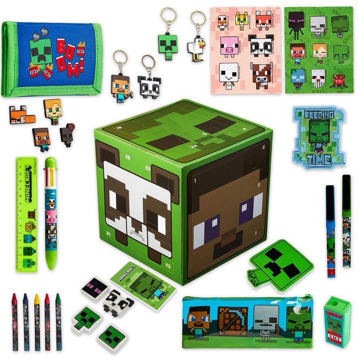 Minecraft Adventskalender 2023 Kinder - 24 Überraschungen, Schreibwaren, Spielzeug Ab 3 Jahre Junge