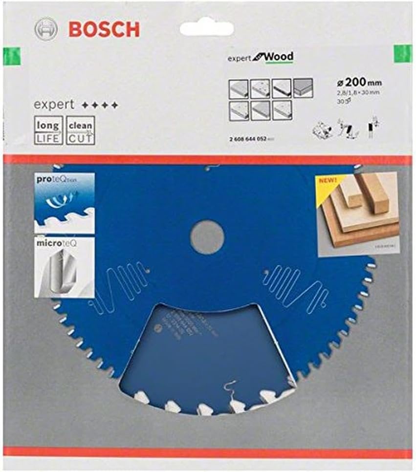 Bosch Professional 1x Kreissägeblatt Expert for Wood (Holz, Sägeblatt Ø 200 x 30 x 2,8 mm, 30 Zähne,