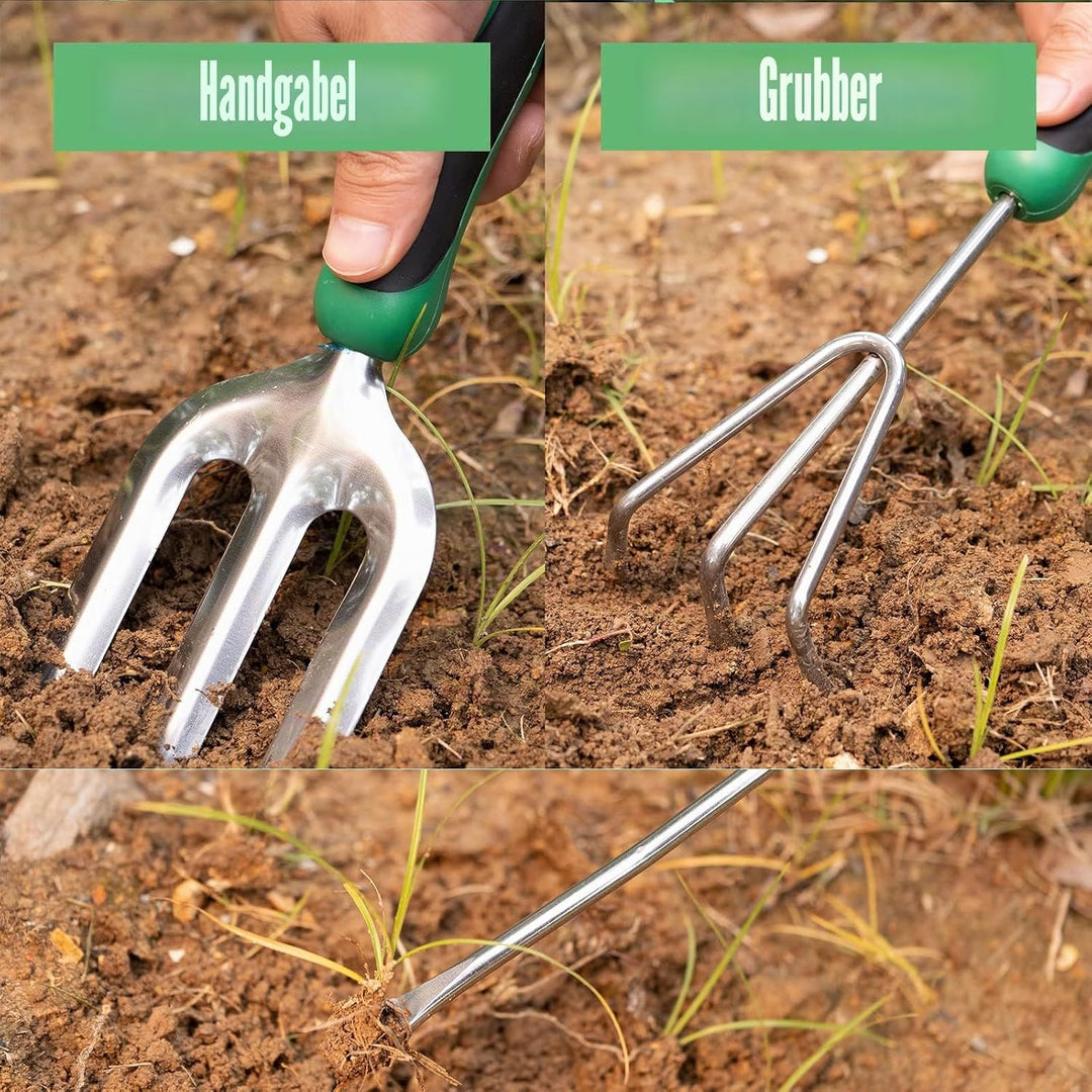 DEWINNER Gartenwerkzeug-Set, Handwerkzeug-Geschenkset, Aussentür, Garten, Umpflanzen, Gabel für Gärt
