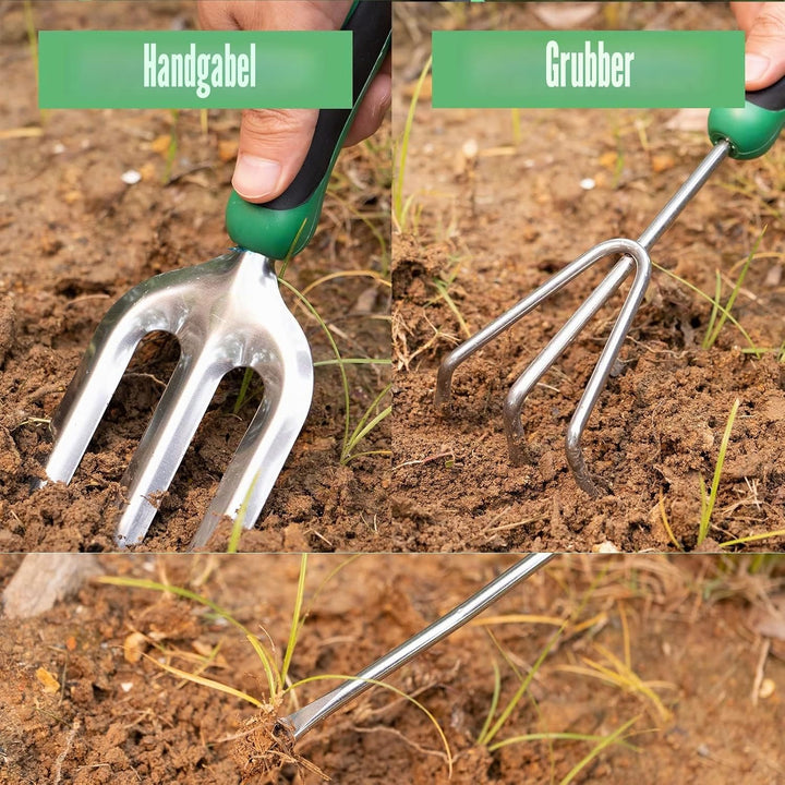 DEWINNER Gartenwerkzeug-Set, Handwerkzeug-Geschenkset, Aussentür, Garten, Umpflanzen, Gabel für Gärt