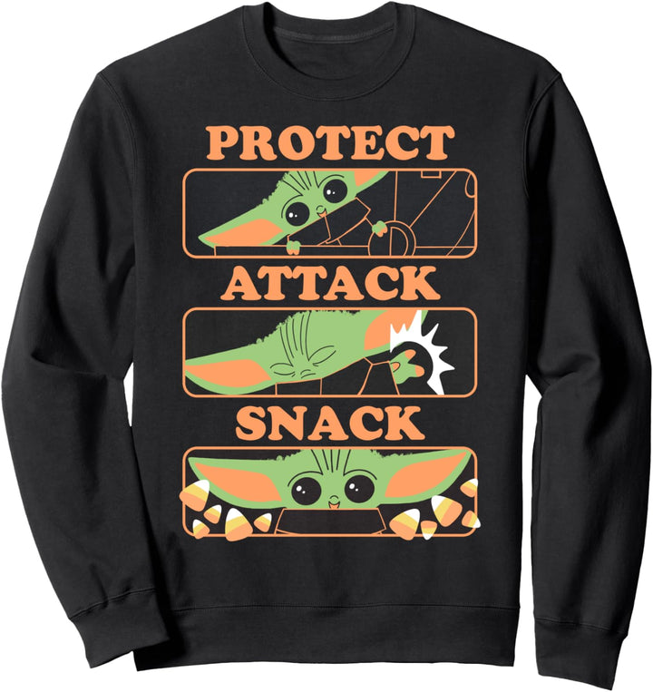 Star Wars Halloween The Child Protect Attack Snack Panels Sweatshirt