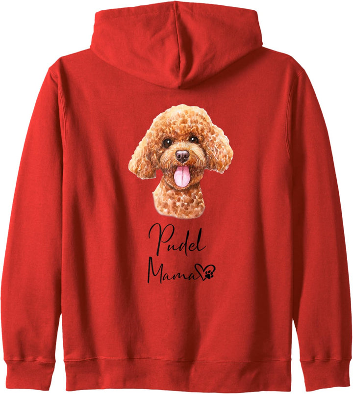 Pudel Mama Hundemama Hund Frauchen Haustier Geschenk Kapuzenjacke