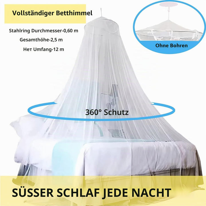 Eimilaly Betthimmel Moskitonetz mit 250pcs Bunte Vorhang Lichter, Betthimmel für Mädchen Zimmer Deko