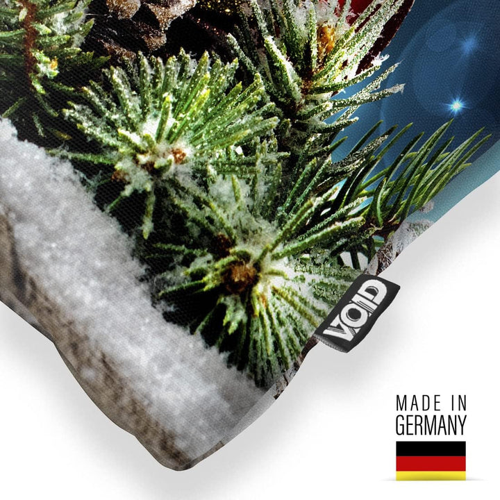 VOID Advent Tannenzapfen Winter Kissenbezug Kissenhülle Sofakissen Kissen Deko Weihnachten Winter We
