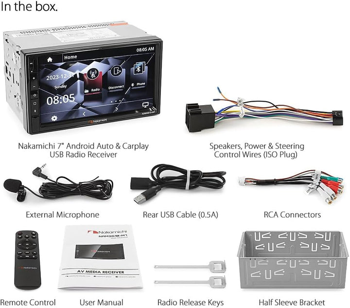 Nakamichi NAM3510-M7 Lizenziertes Apple CarPlay Android Auto Multimedia Headunit Radio Stereo Univer