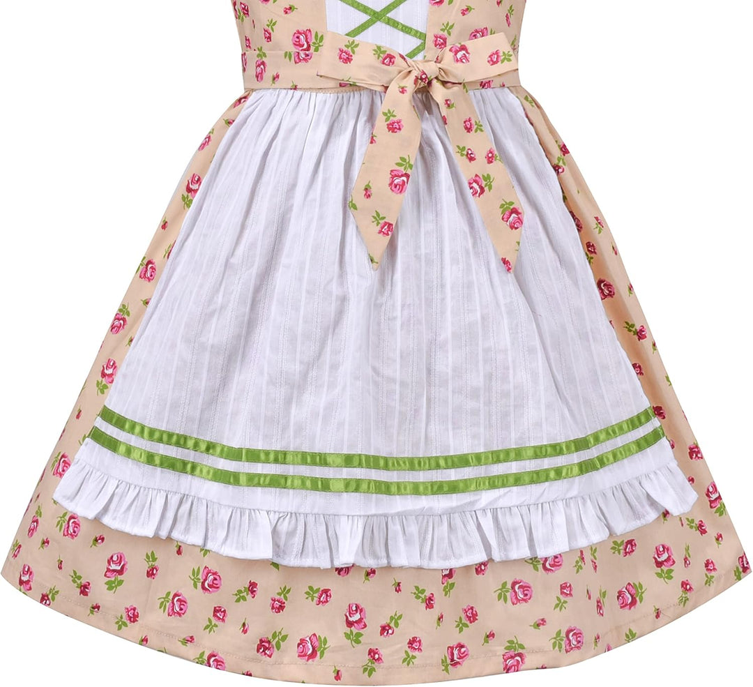Sunny Fashion Mädchen Deutsche Dirndl Kleid Kostüme Zum Bayerisches Oktoberfest Jahrgang Rosa Gr. 11